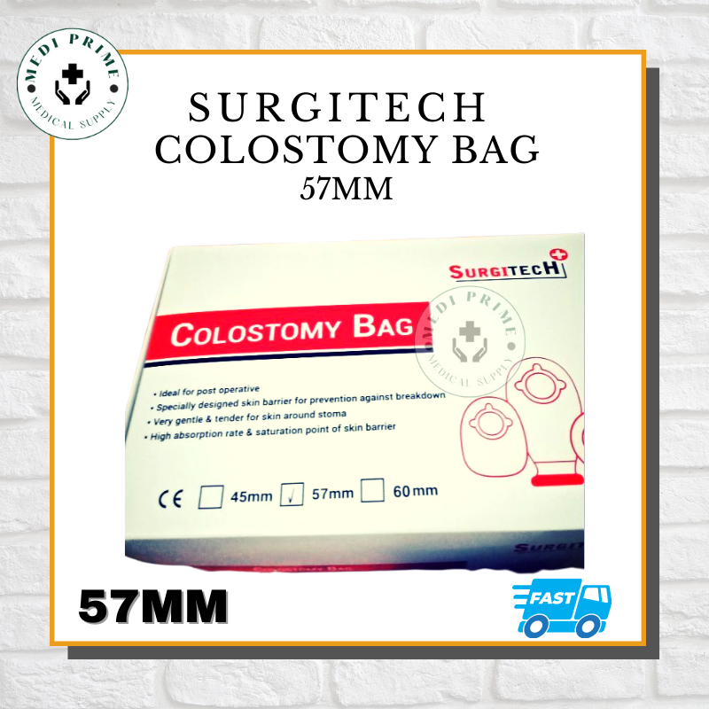 Surgitech Colostomy Bag 57mm Set 1box (10pcs) Disposable Lazada PH
