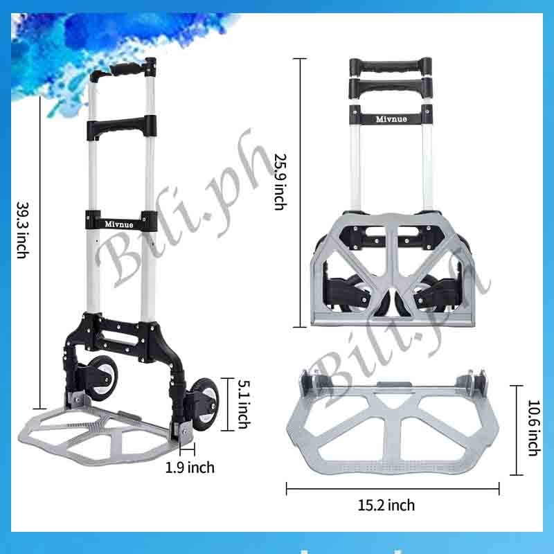 Folding Hand Truck Heavy Duty Aluminium Multi-function Folded Trolley I ...