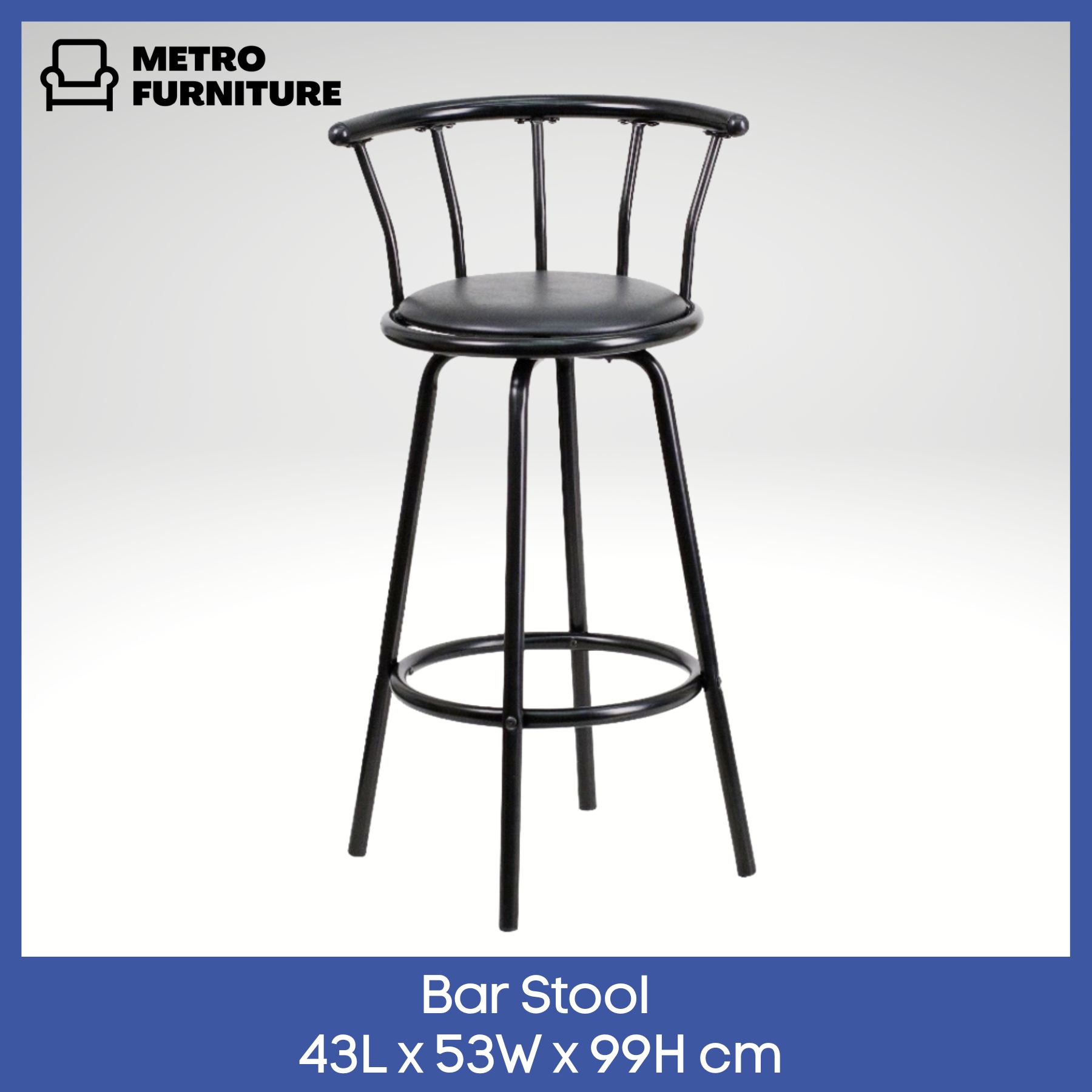 Bar Stool Black Swivel Type [KZ4U] Lazada PH