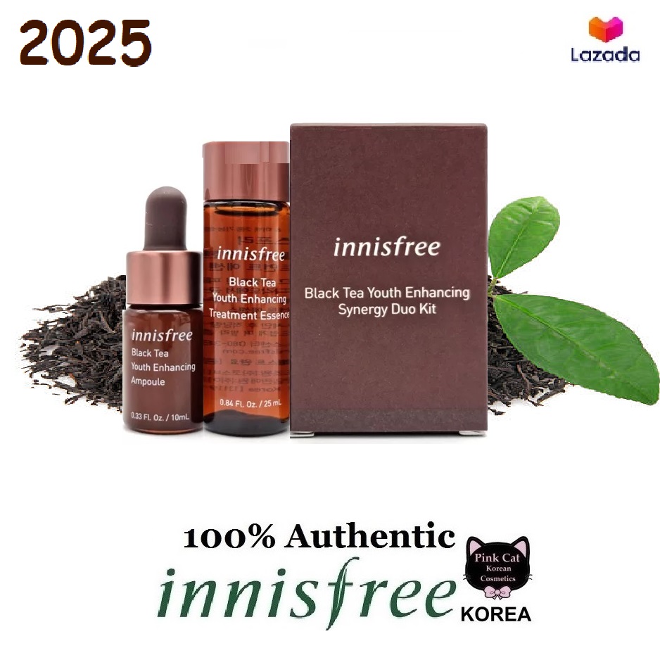 Korean Cosmetics INNISFREE Black Tea Youth Enhancing Synergy Duo Kit