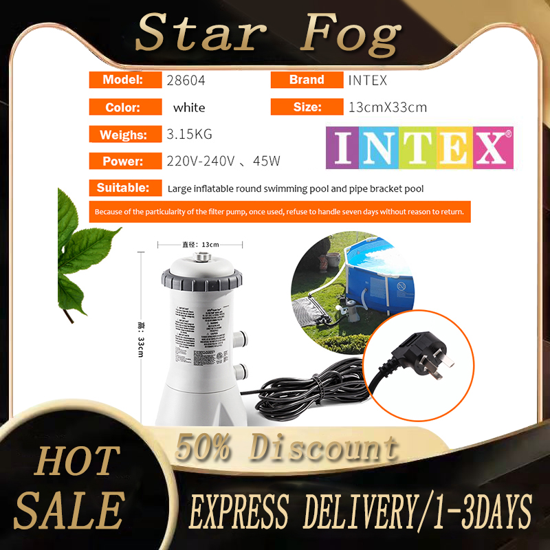 【1 Year Warranty】Original INTEX 28604 (220240V) Filter Pump Purifier