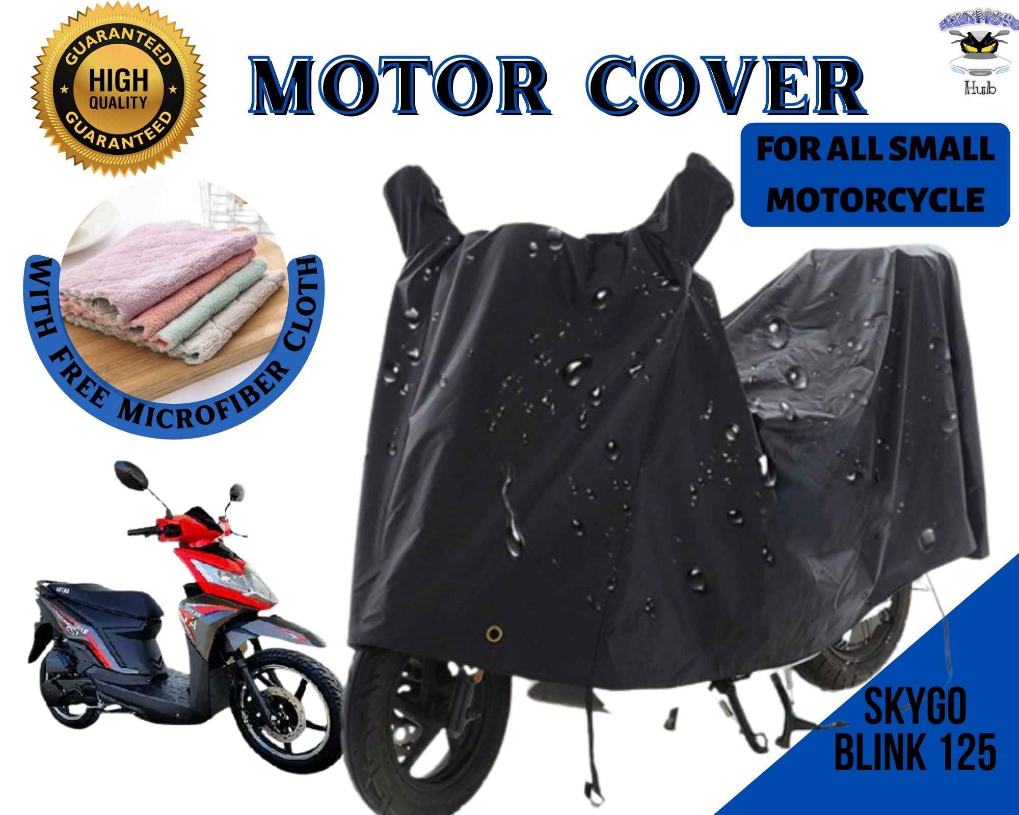 SKYGO Blink 125 Motor cover Fit sa Motor mo | Waterproof | Black ...