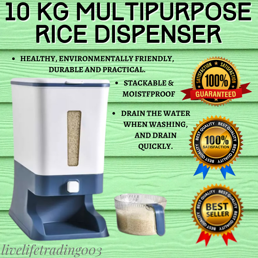 Best Seller 10 KG MULTIPURPOSE RICE DISPENSER 10 kg Rice Bucket