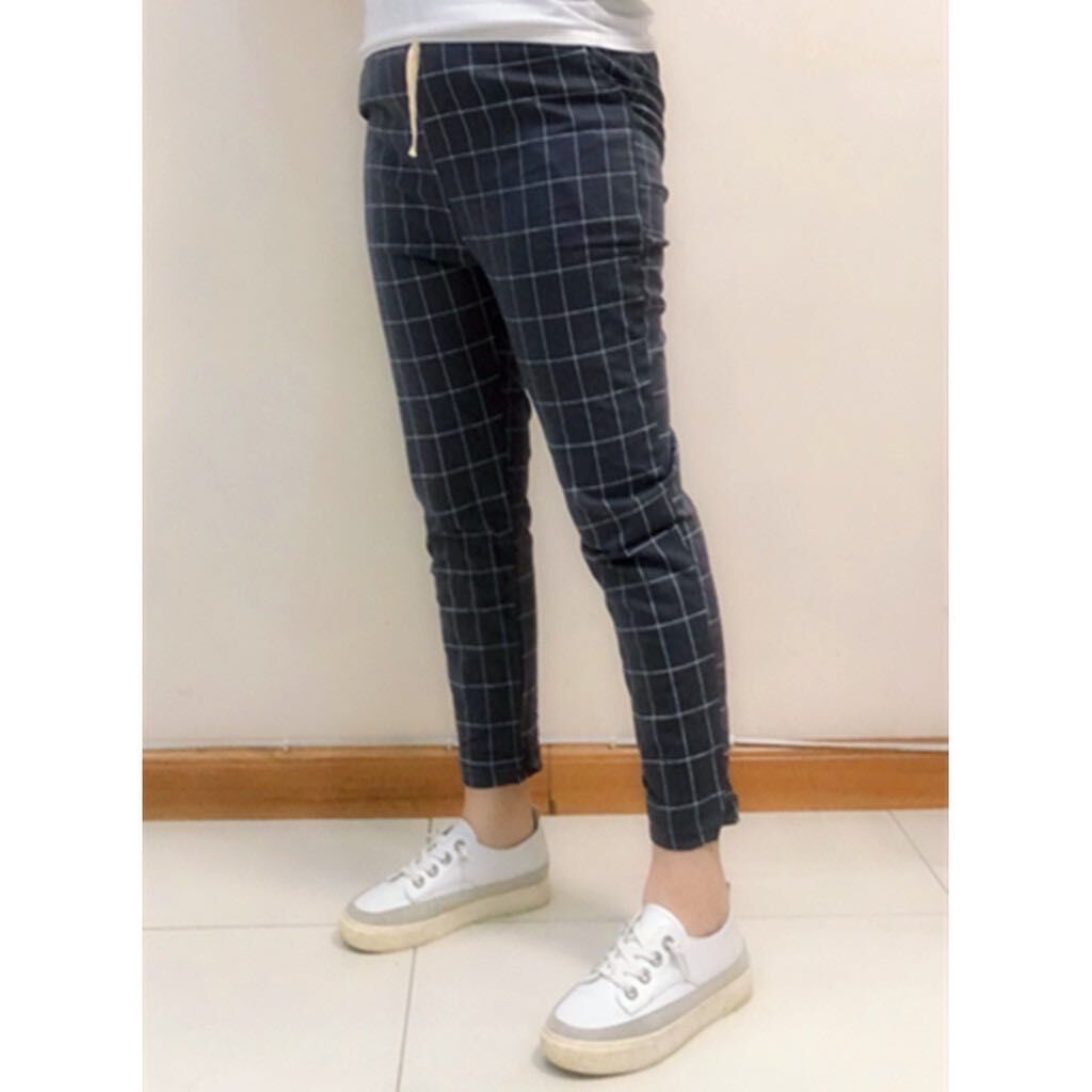 checkered harem pants
