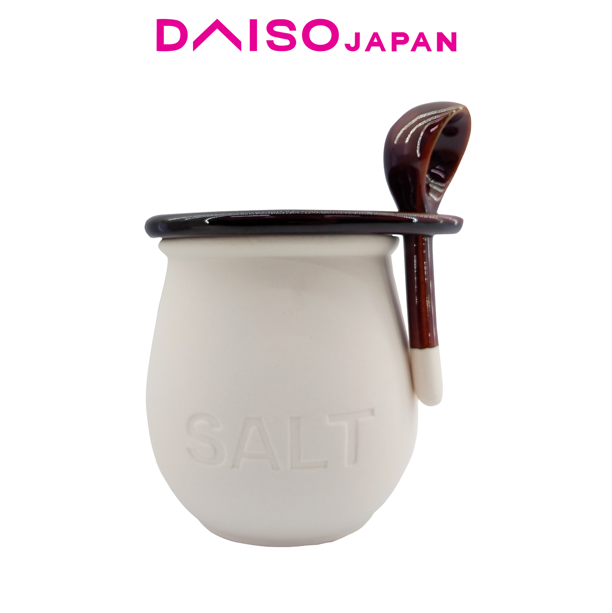 Daiso Unglazed Salt Jar with Spoon | Lazada PH