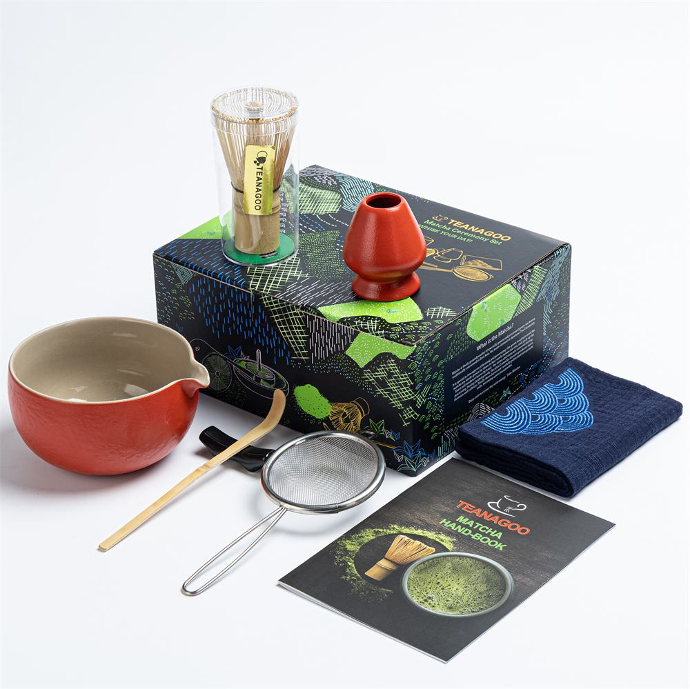 TEANAGOO Japanese Tea Set, Matcha Whisk Set, Matcha Bowl Bamboo Matcha  Whisk (Chasen), Scoop (chashaku), Matcha Whisk Holder, Tea Making Kit. O6