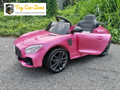 Benz Sports Car Pink Battery Powered Kids/Children Rechargeable Electric Ride On Car (Free Battery for Remote Control)