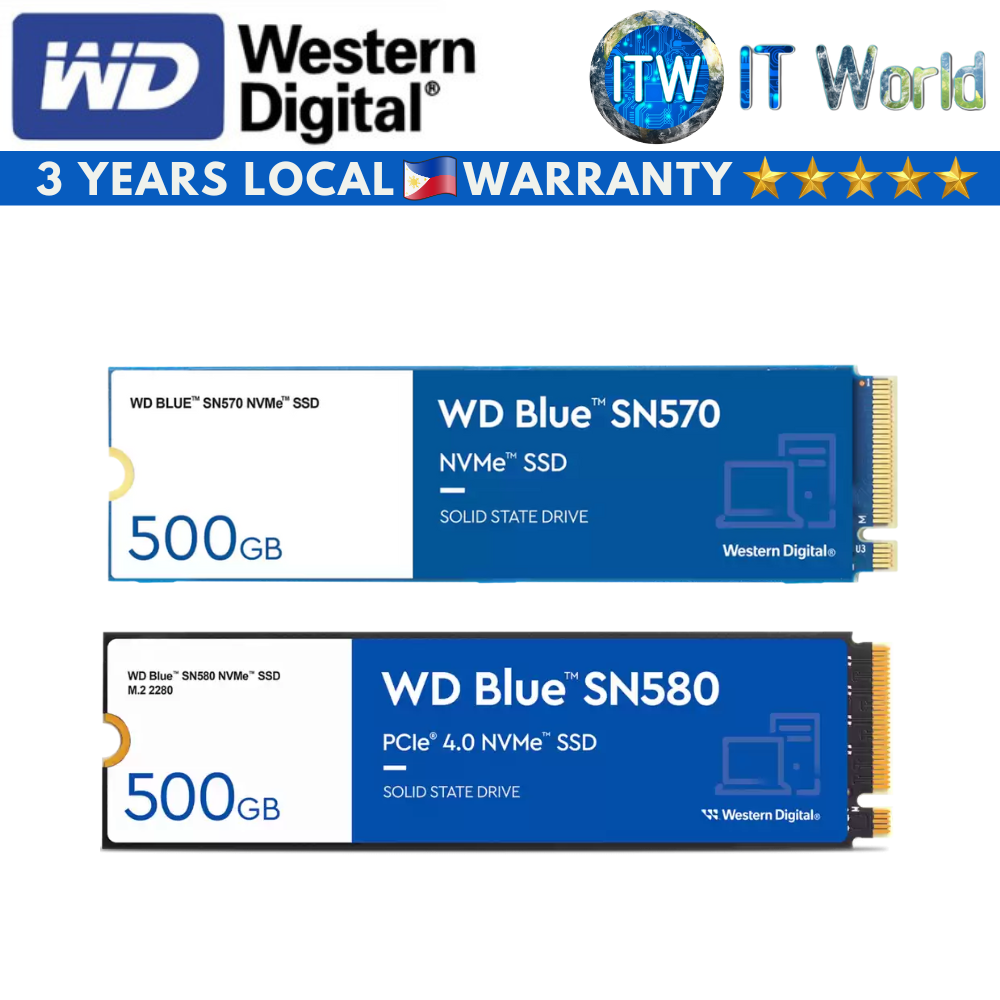 WD 500GB Blue SN580 NVMe M.2 Internal SSD