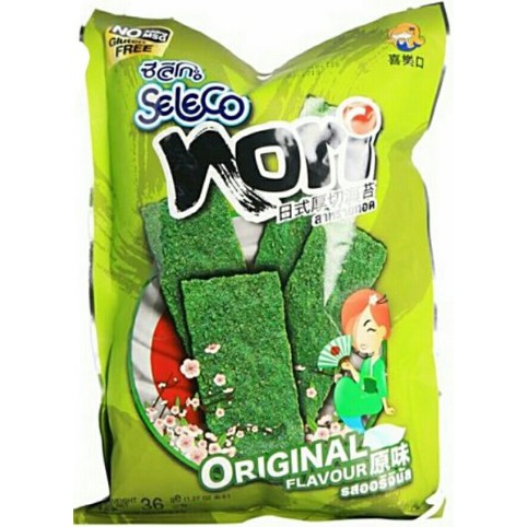 Chips d'algues Nori saveur original 36g - Seleco