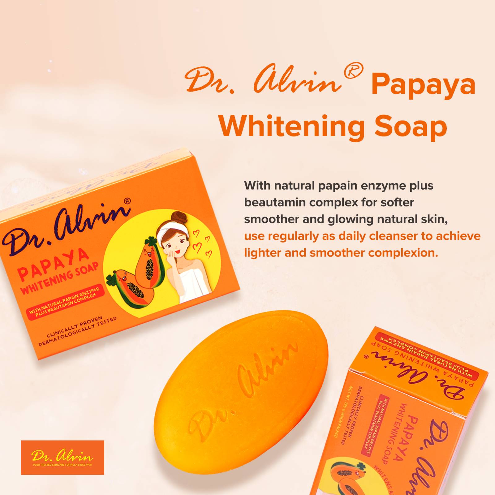 DR. ALVIN PAPAYA WHITENING SOAP 135g