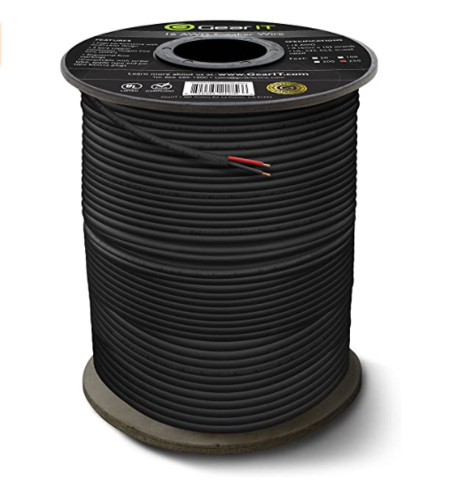 GearIT 16 AWG CL3 OFC Outdoor Speaker Wire, GearIT Pro Series 16 Gauge