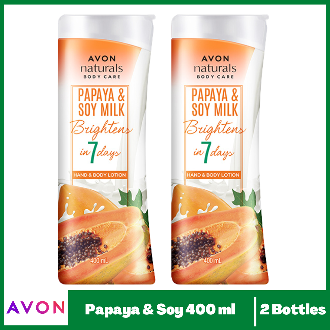 AVON Naturals Papaya & Soy milk Lotion 400ml ( 2 BOTTLES ) Lazada PH