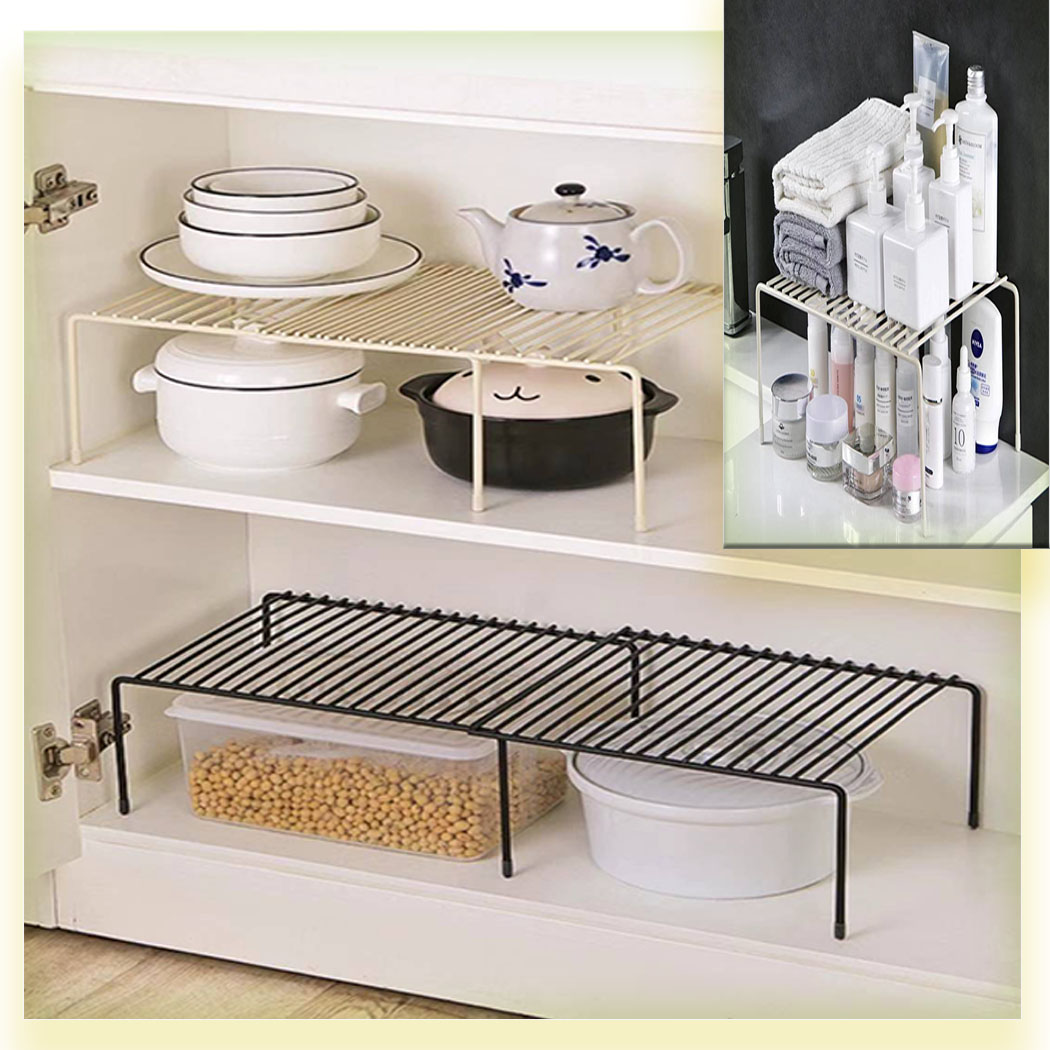 (BAKAL) Adjustable Under Sink Organizer MultiFunctional Expandable