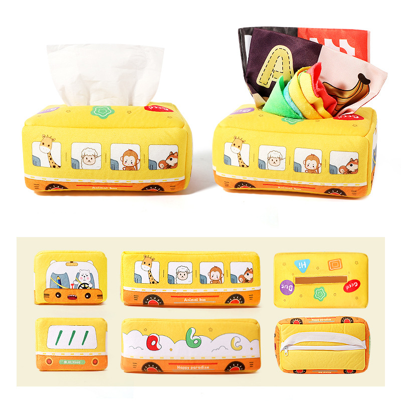 Baby Toys 6 to 12 Months Montessori Sensory Toy Tissue Box Toddlers