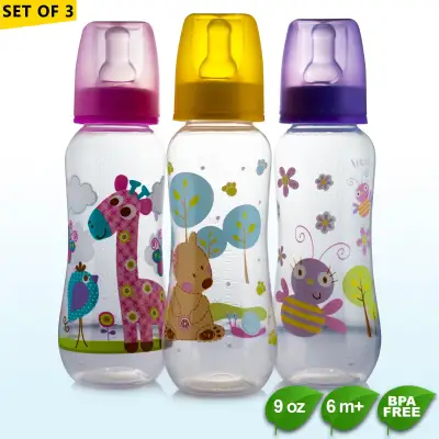 Coral Babies 9oz Clear Feeding Bottle - BPA FREE