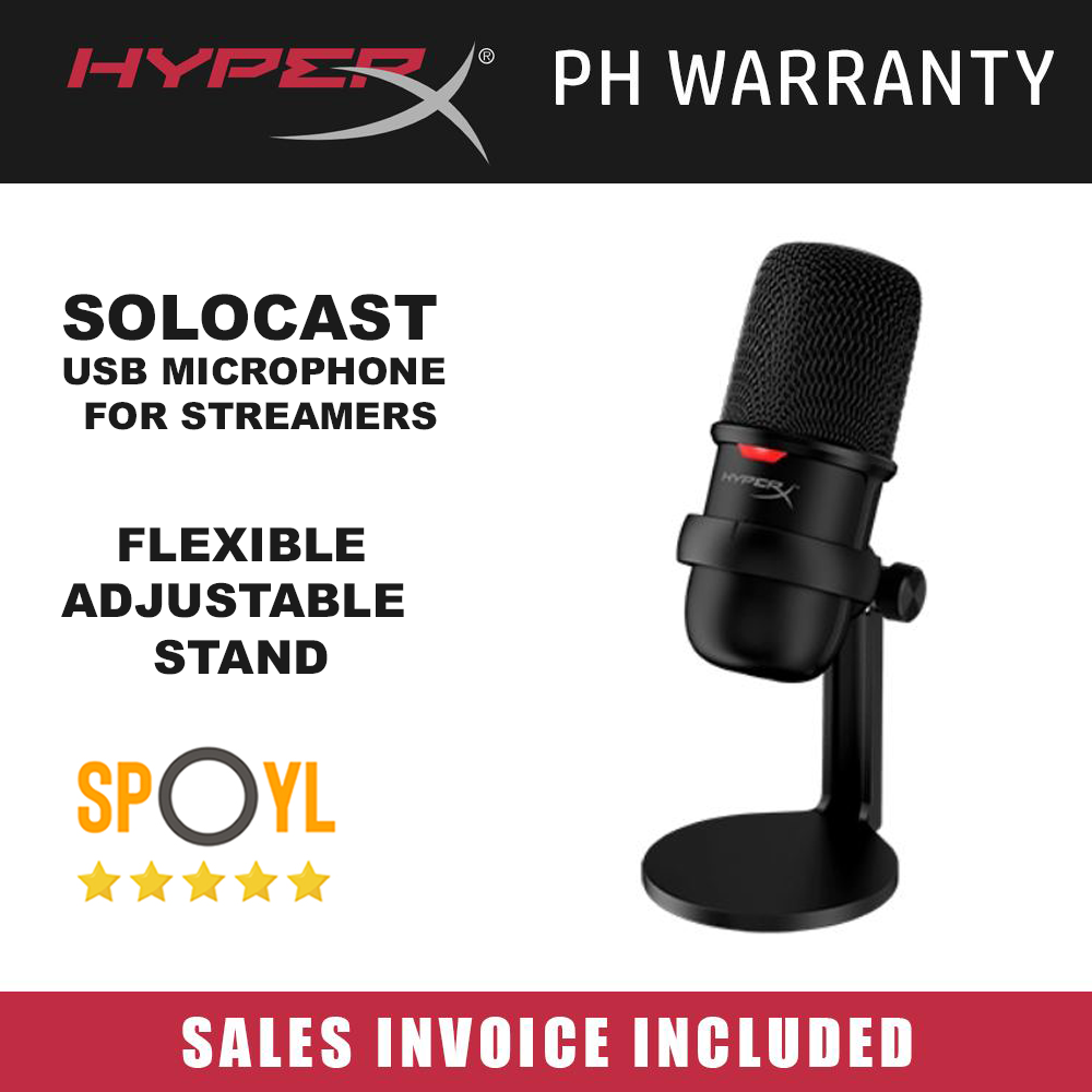 HyperX SoloCast USB Microphone (HMIS1X-XX-BK/G) Spoyl Store Lazada PH