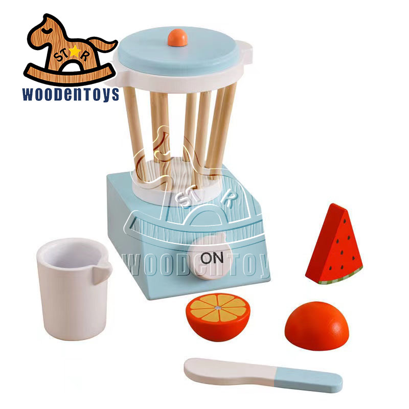 Wooden Play Kitchen Accessories Kids Toy Toaster Toy , Mixer , Juicer