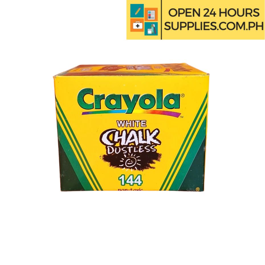 Chalk (Crayola) Dustless Chalk 144 Sticks nontoxic chalk box for teachers stationery school