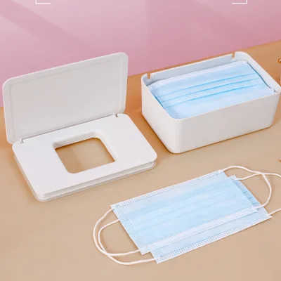 ✅R&H Mask Storage Box Disposable Dust Proof Mask Storage Box Large Capacity Household Sealed Portable Packing Nose Mask Box Wet Towel Box for Homehold Office
