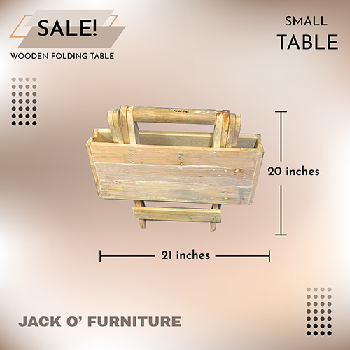 Outdoor or Indoor Folding Wooden Table / Folding Table / Side Table / 2