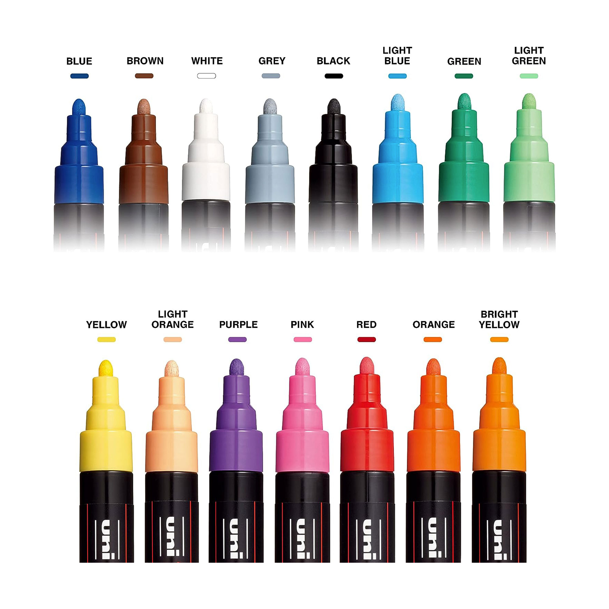 Uni Posca Paint Markers Set of 8, 12