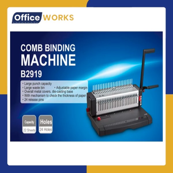Comix Plastic Comb Punch & Binding Machine (B2919) A4,Letter,Legal