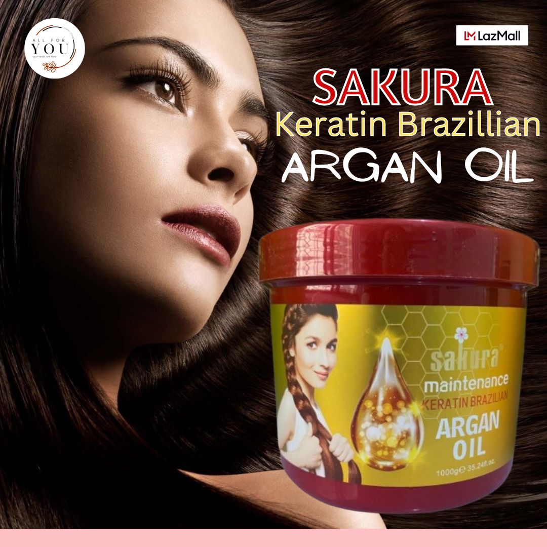 Sakura Keratin Brazilian Hair Care Maintenance Argan Oil Hair Treatment