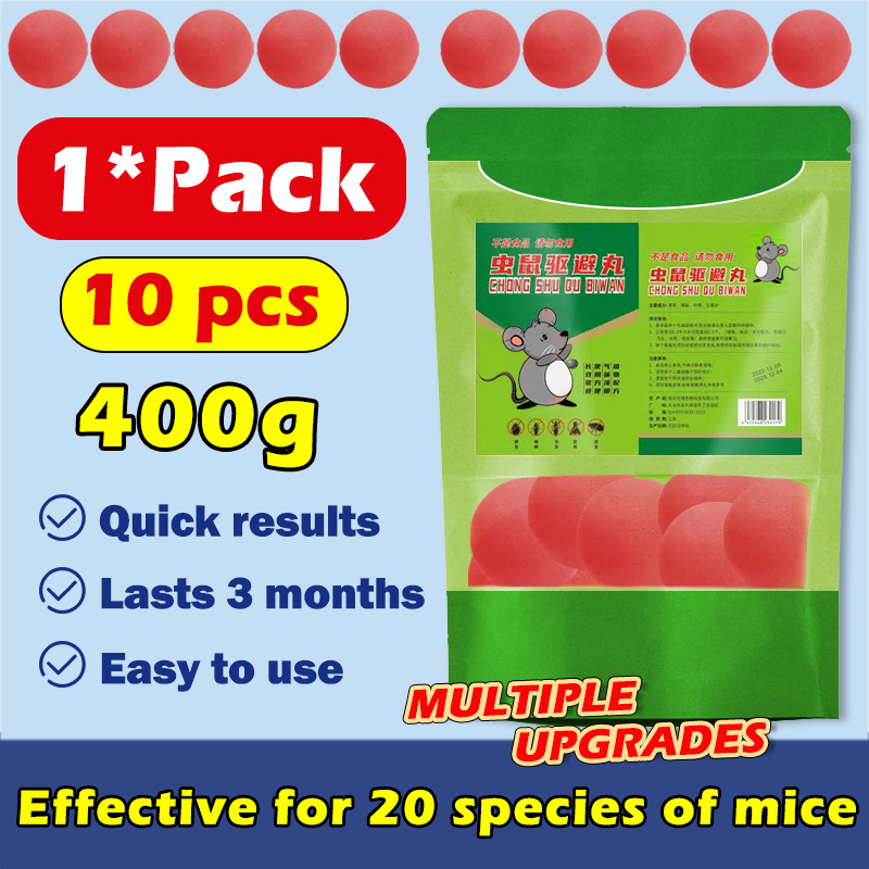 Red 10*40g Mothballs For Rats No Mice Within 20 Years 20,000 Meters