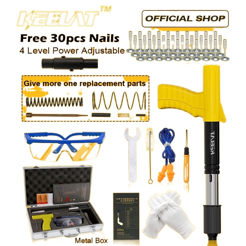 COD KEELAT Manual Steel Nails Gun Tufting Rivet Tool Concrete Wall Fastening Pipe Clamp Round