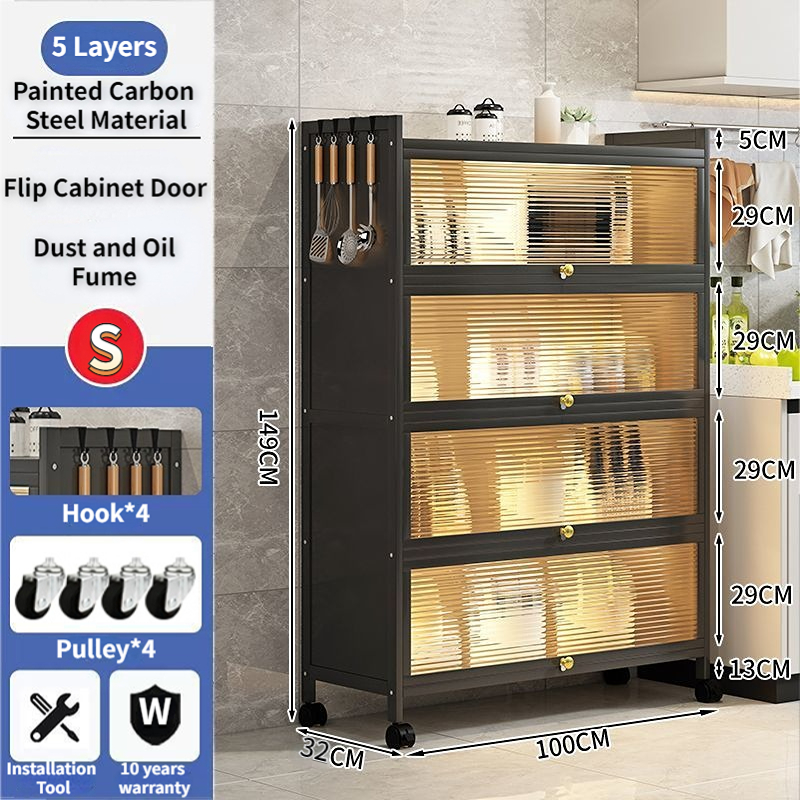 Kitchen dust 3/4/5 Layers Kitchen Rack Rustproof Storage