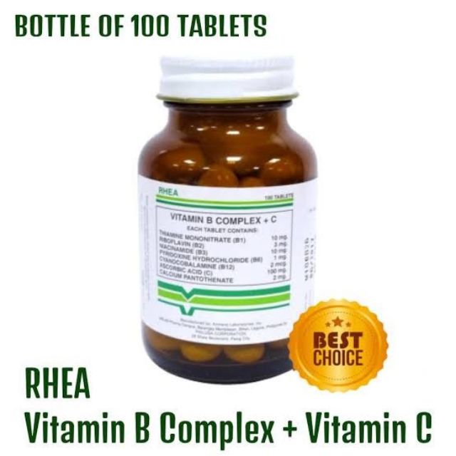 Rhea vitamin B complex + vitamin C Lazada PH
