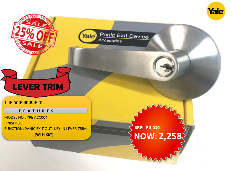 YALE Lever Trim YPE ACC004 Lazada PH