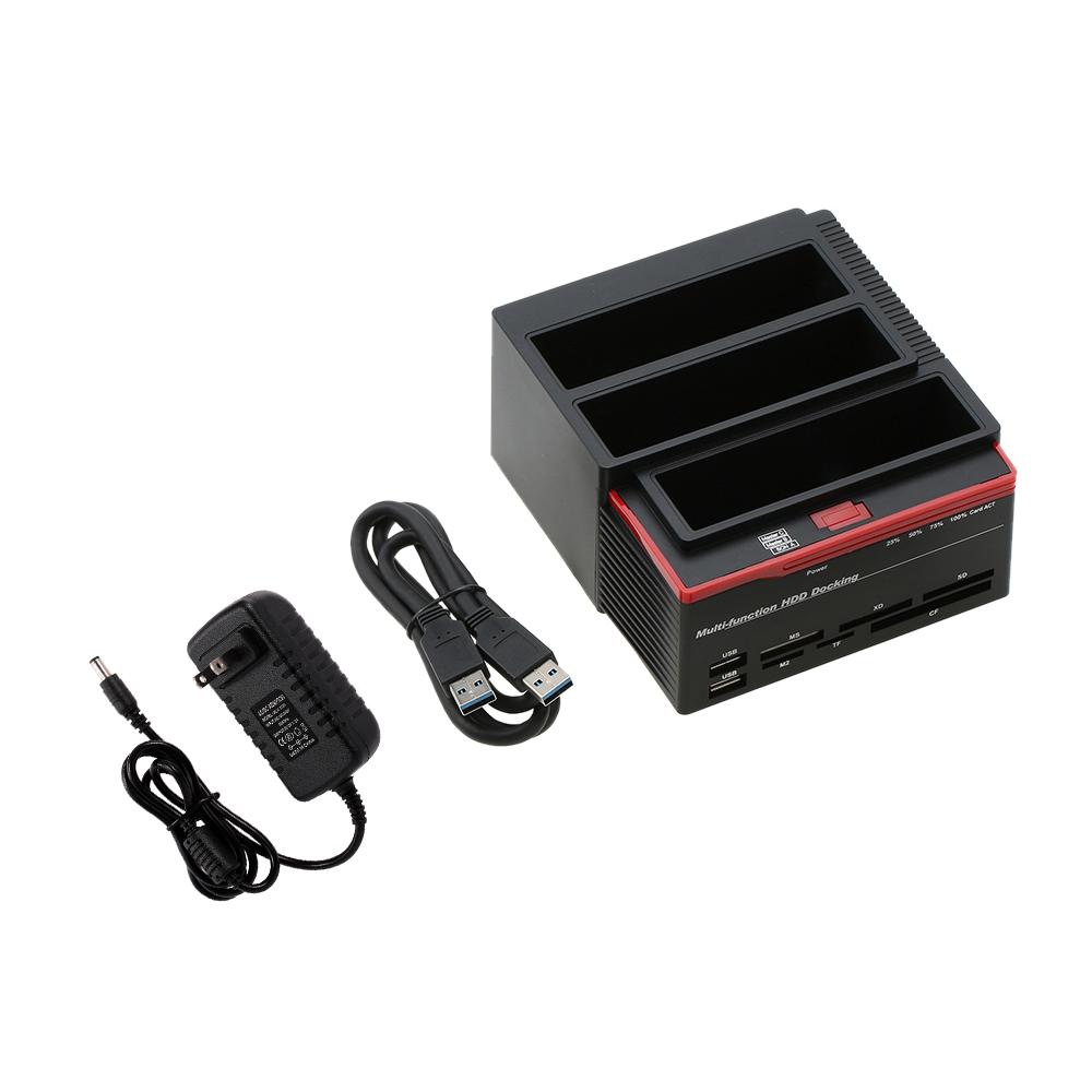 Đế Đĩa Cứng IDE & SATA 2.5/3.5 "Đa Năng Ổ Cắm USB 3.0 HDD Ổ Cắm HDD Ba Khoang, Phích Cắm EU