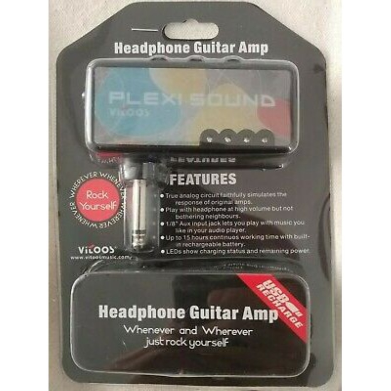 Vitoos Plexi Sound Electric Guitar Plug Mini Headphone Amp Amplifier