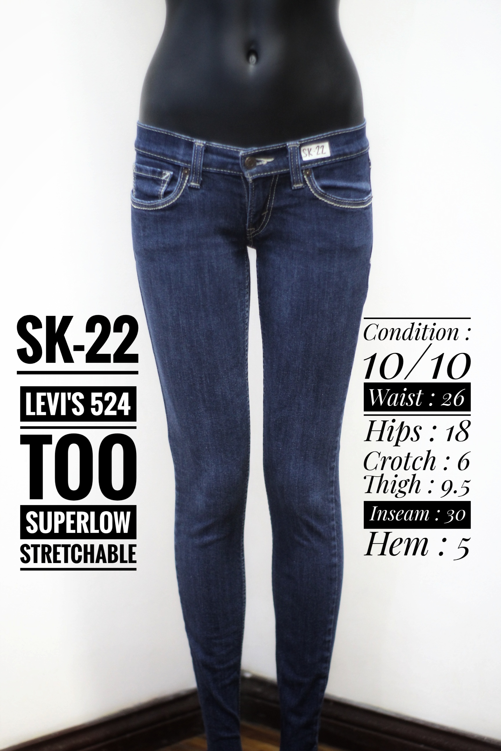 Ladies Levis 524 Too Superlow Skinny Jeans | Lazada PH