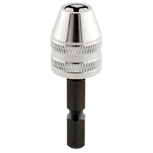 Farfi 6mm 1/4 Inch Keyless Drill Chuck Adapter Silver Color Brick Rotary Tool Drill