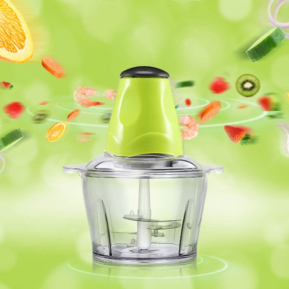 MITSICO 2L Electric mini Food Chopper Kitchen Blender Stainless Steel  Multifunctional Meat Grinder