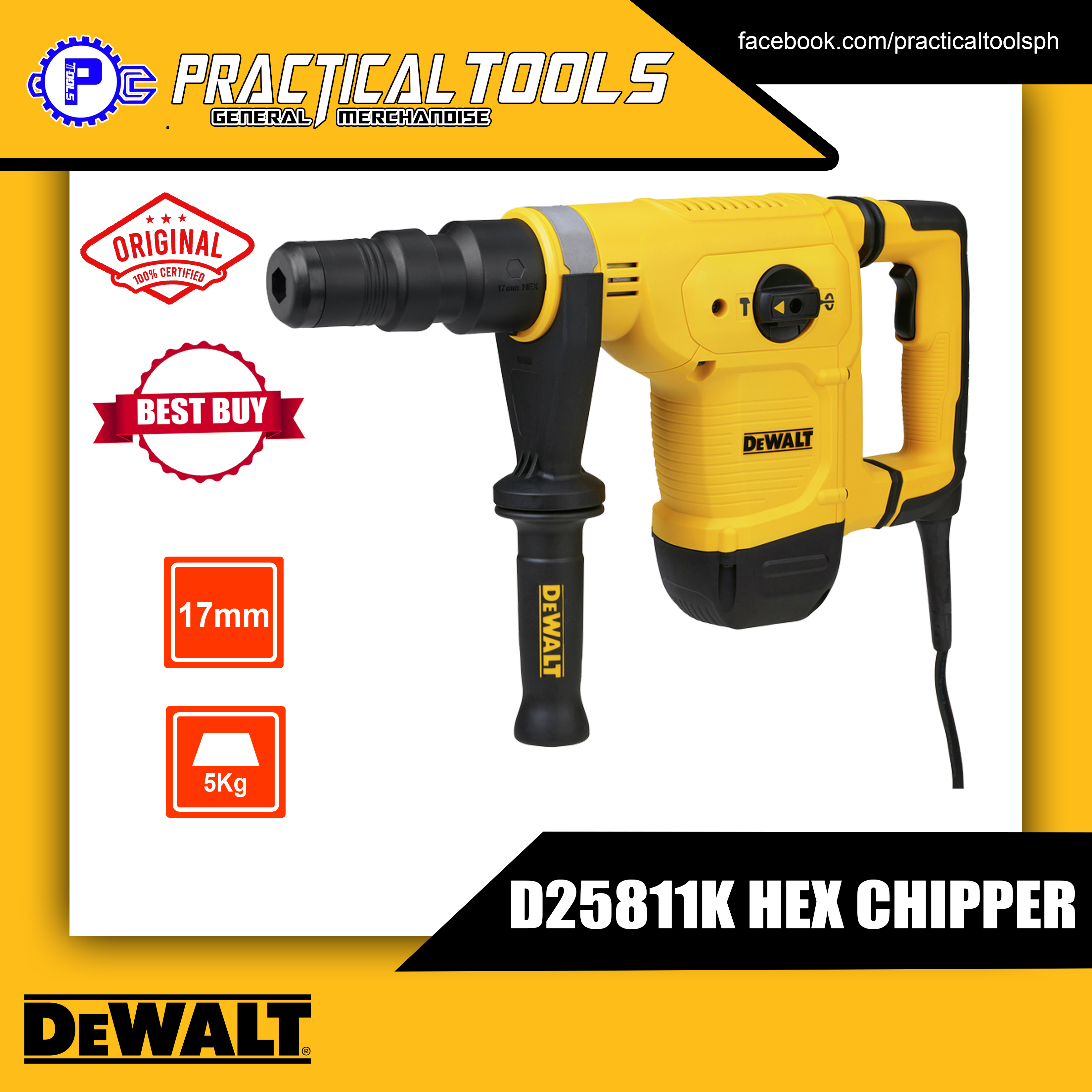 DeWalt D25811K 5Kg 17mm HEX Chipper Lazada PH
