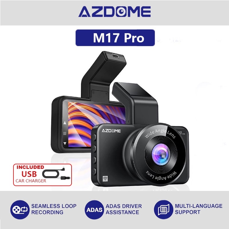 AZDOME M17 Pro DashCam Full HD Dash Cam Night Vision Control Car Camera