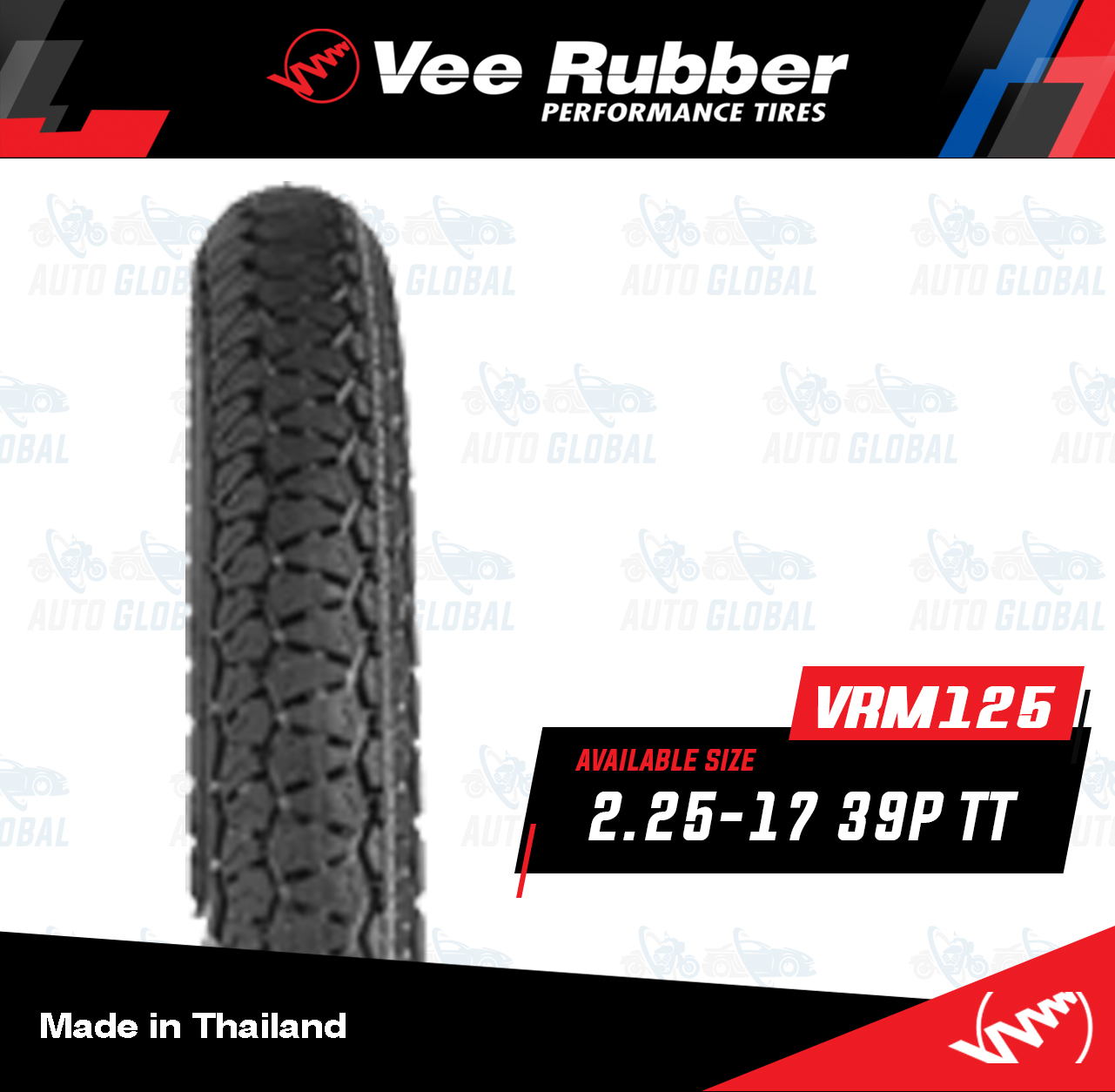 新品?正規品 TT 39L 17インチ 2.25-17 タイヤ JAN Rubber フロント 2輪 Vee VRM011 バイク用品