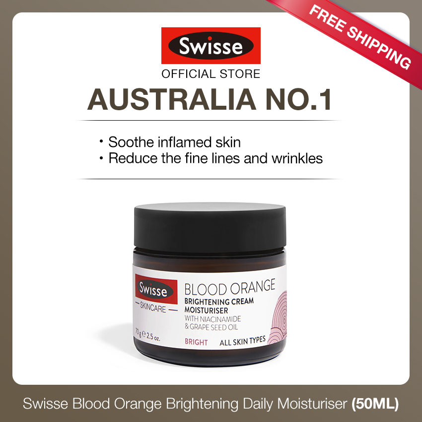 swisse skincare blood orange brightening cream moisturiser 50ml