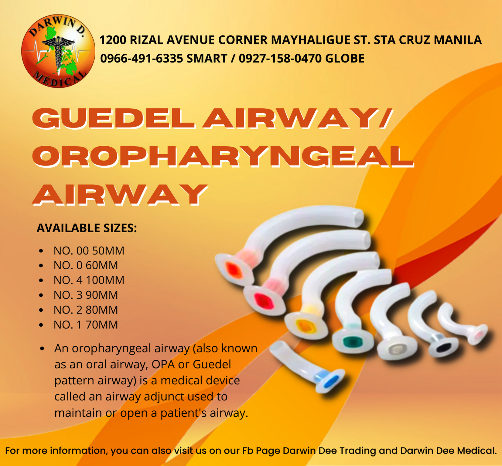 Oropharyngeal Airway Size Chart