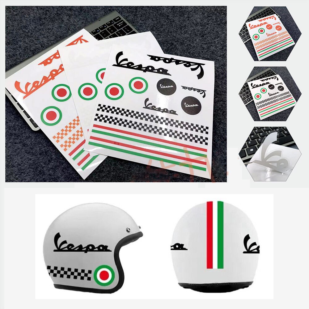 Vintage stickers for cars, motorcycles, vespa helmets