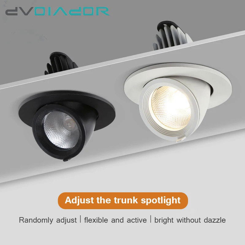 LED Downlight Dimmable 360 Degree Angle Rotatable Ceiling Recessed Spot ...