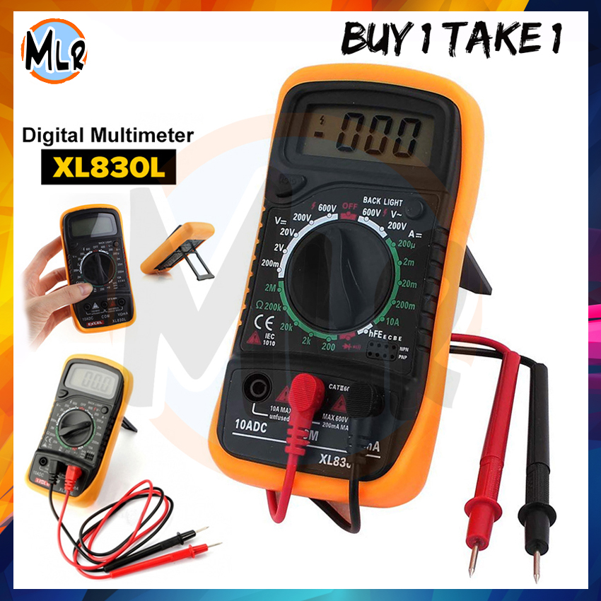 Digital XL-830L LCD Multimeter Voltmeter Ammeter Ohmmeter OHM VOLT Tester 