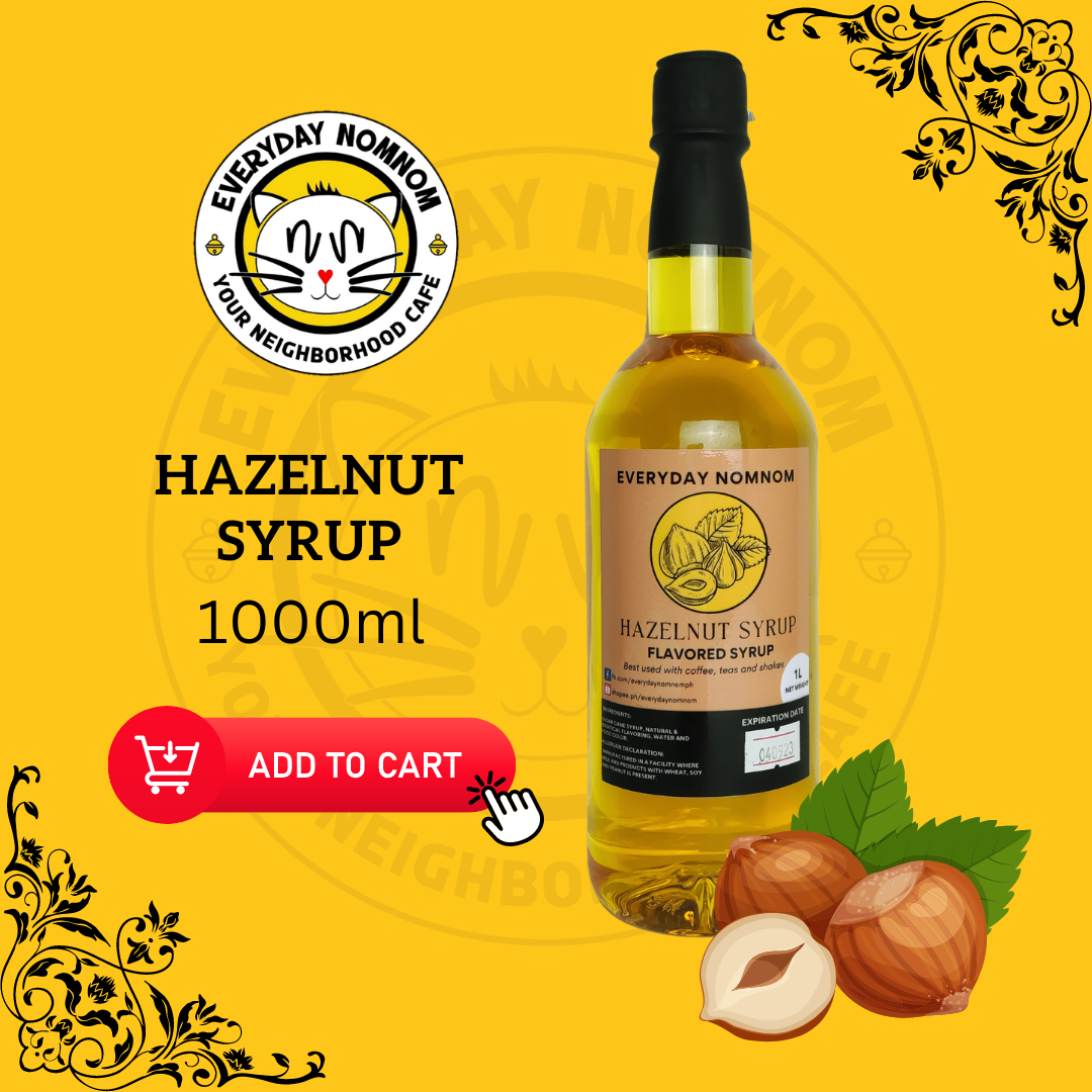 Hazelnut Flavored Syrup 1kg Everyday Nomnom (Best for Coffee, Tea