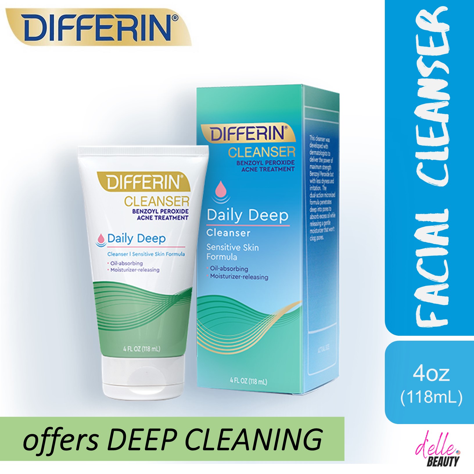 DIFFERIN Daily Deep Cleanser with Benzoyl Peroxide 4oz Lazada PH