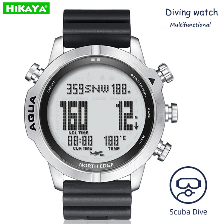 HIKAYA Dive Computers, multifunctional diving compass, professional 100m waterproof diving watch