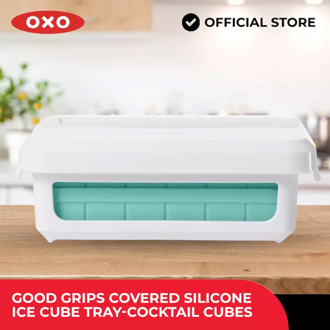 OXO - Covered Silicone Ice Cube Tray, Cocktail Cubes