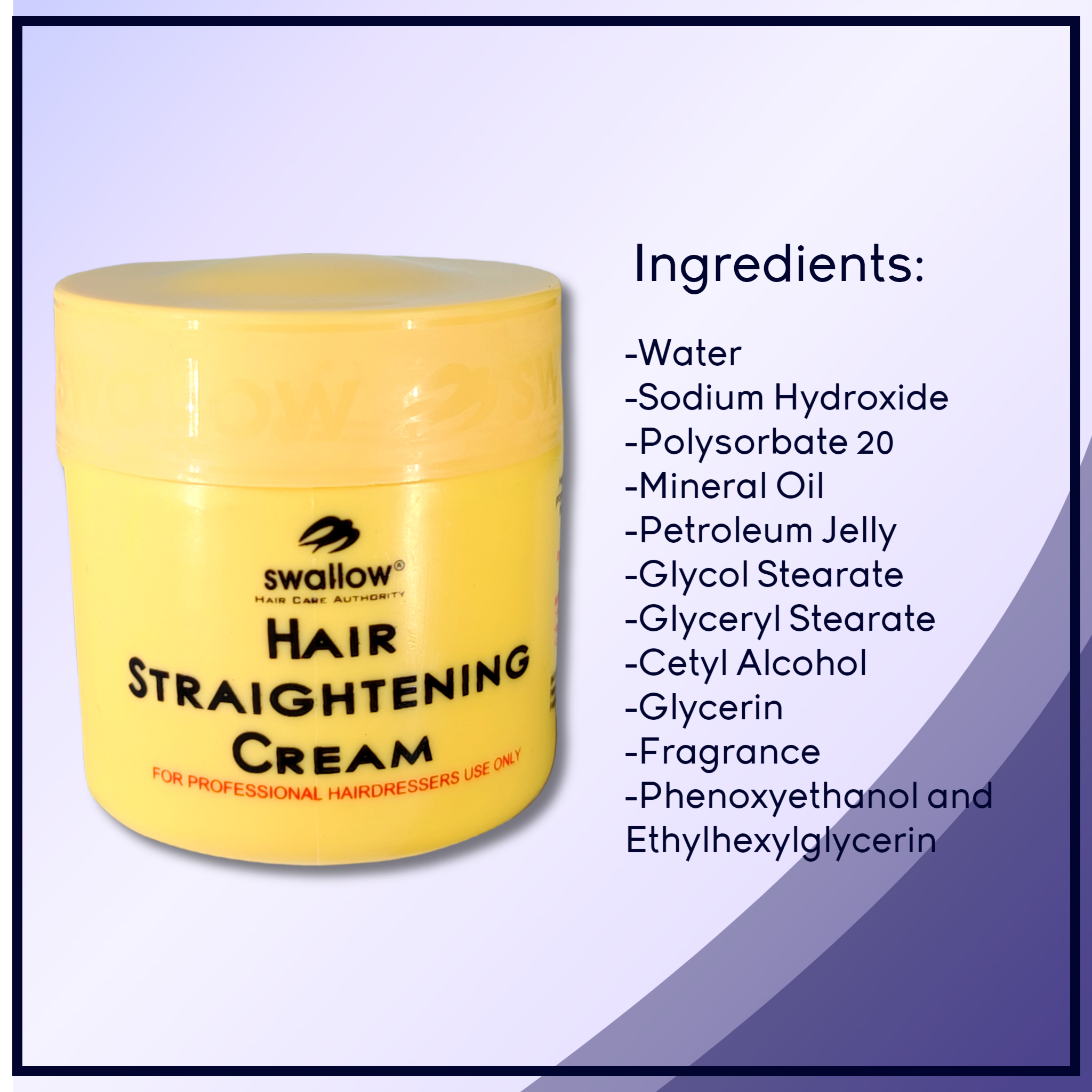 Swallow Hair Care Authority Hair Straightening Cream For Men and